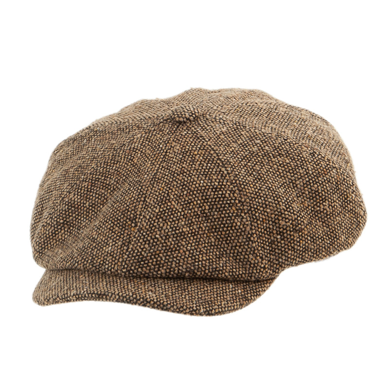 Newsboycap Wool 57003 Brown Melange