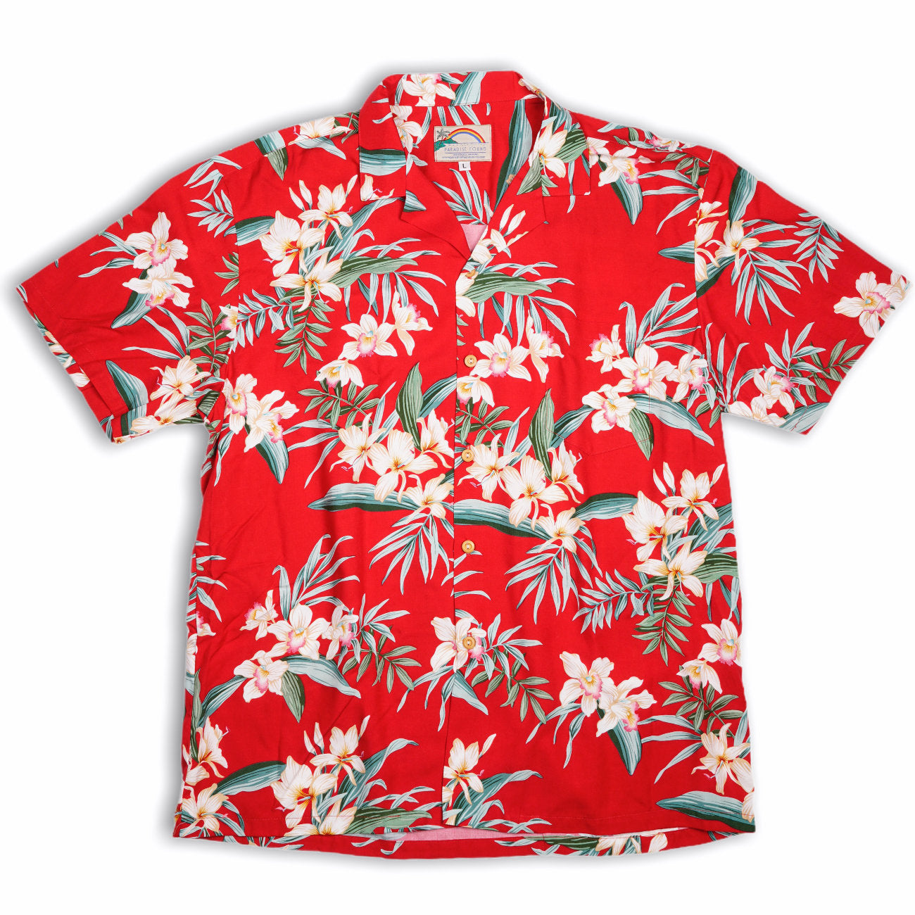 Paradise Found Super Hibiscus Black Hawaiian Shirt Medium