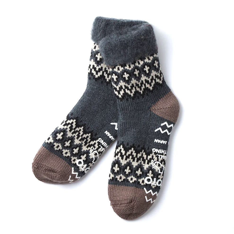 Rototo Nordic Room Sock - Charcoal