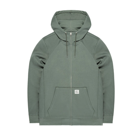 vintage industries Hooded Zip Fleece 3020 - Mid Grey