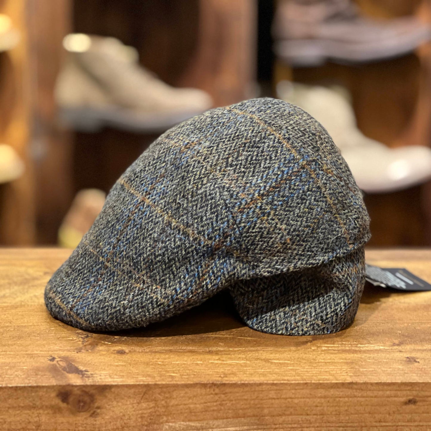 Flatcap Harris Tweed Earflaps - Forest