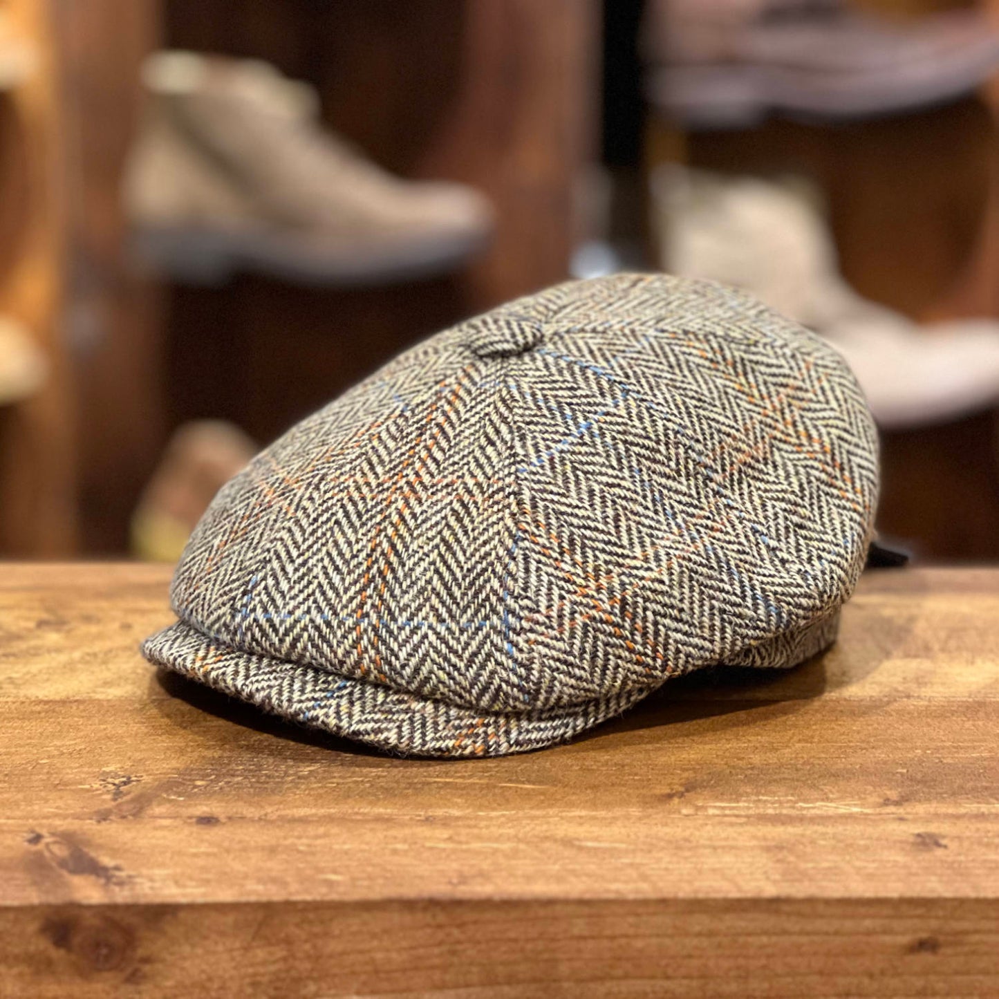 Faustmann Newsboy Cap Harris Tweed -Beige