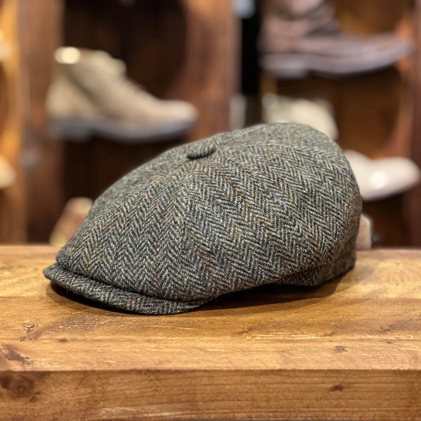 Newsboy Cap Harris Tweed - Olive