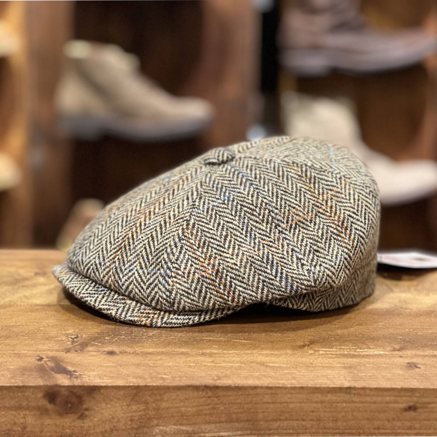 Faustmann Newsboy Cap Harris Tweed -Beige