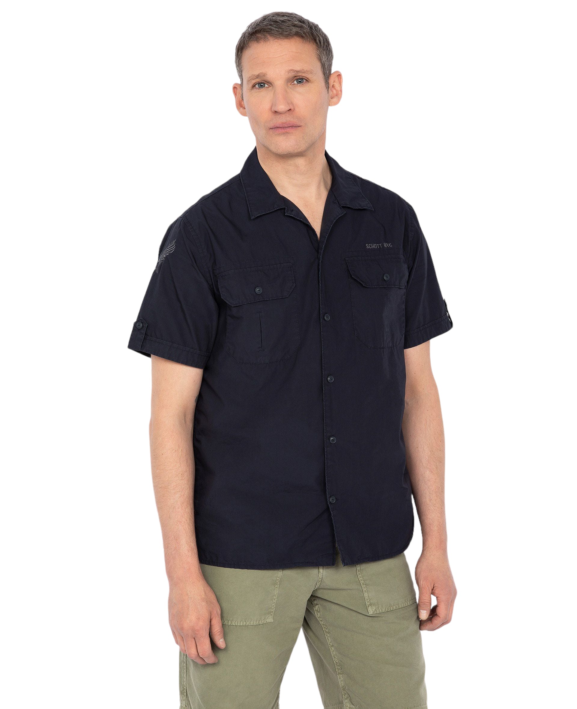 Schott Marvin MC Shirt - Navy