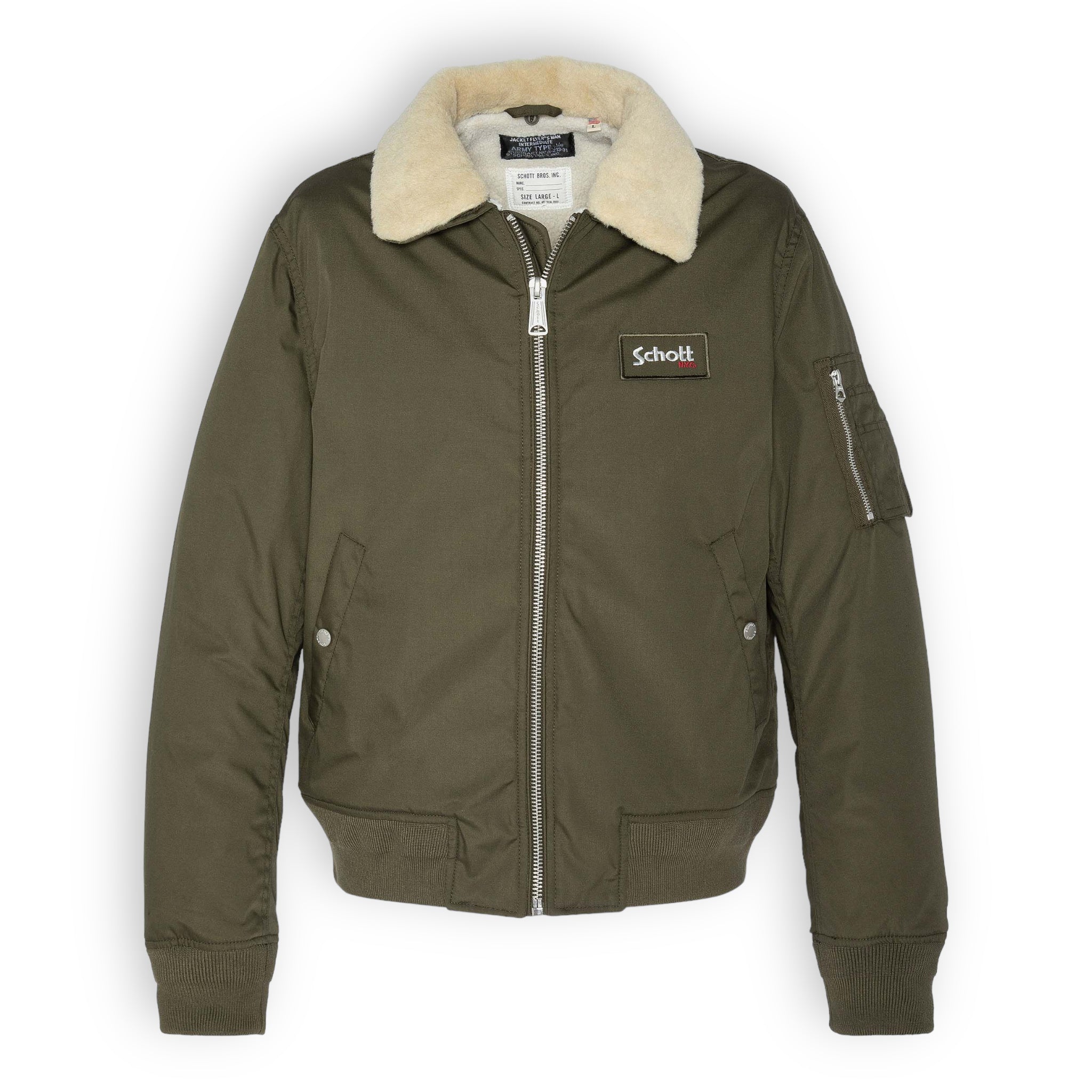 Schott green hotsell bomber jacket