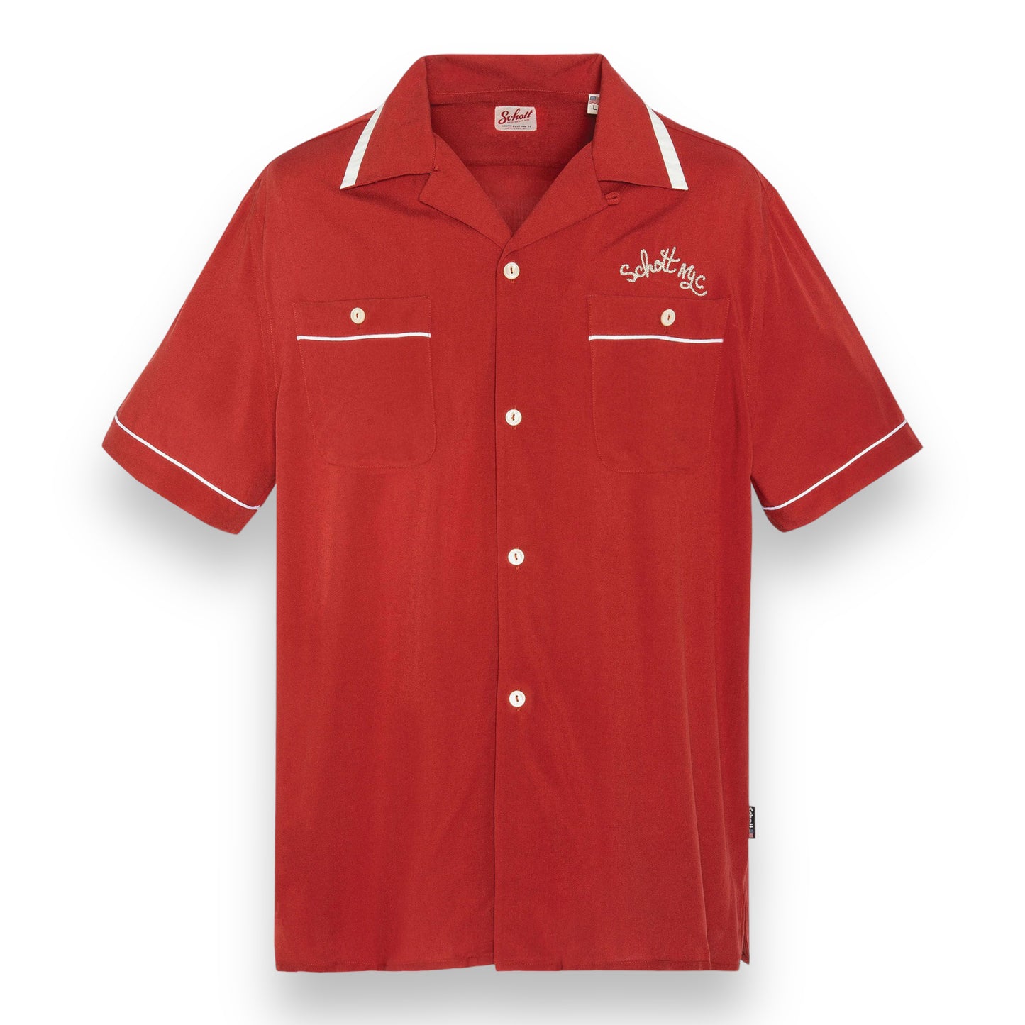 Schott Strike Bowling Shirt - Red