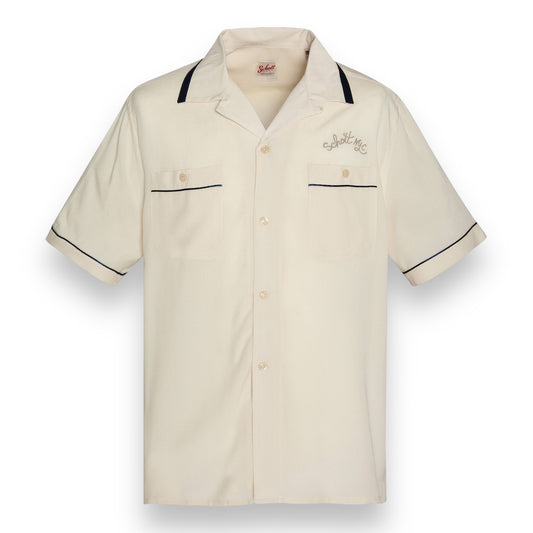 Schott Strike Bowling Shirt - Off White