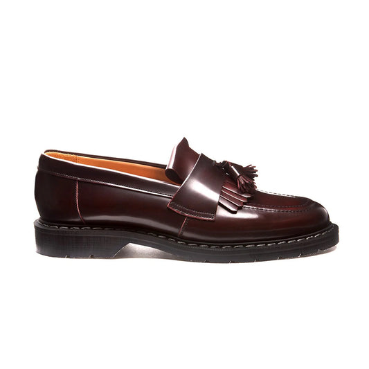 Solovair Tassel Loafer Burgundy Rub-Off