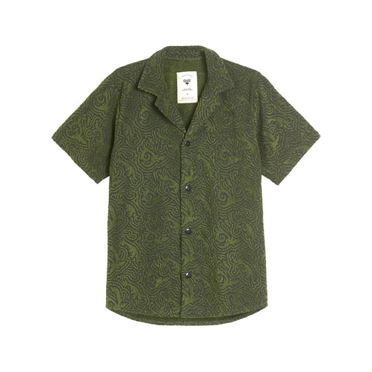 Squiggle Cuba Shirt - Olive