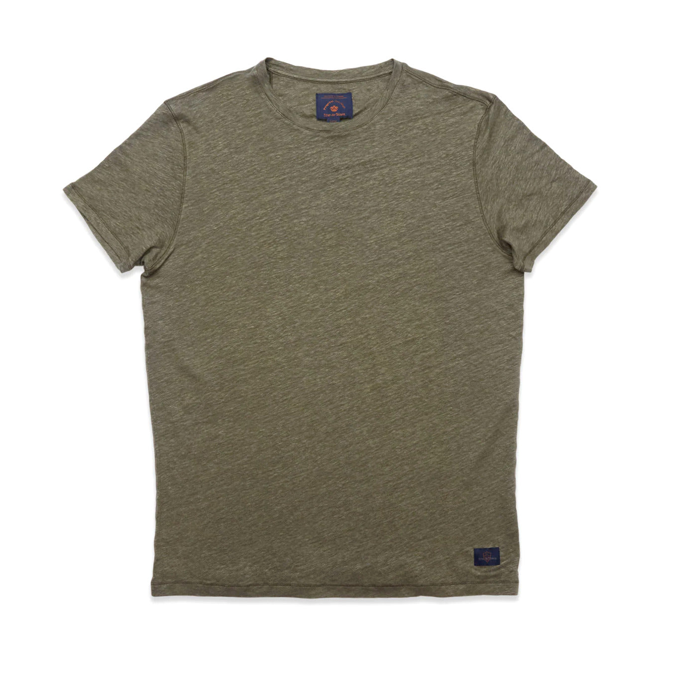 Blue de Genes Totti Linen T-Shirt - Army