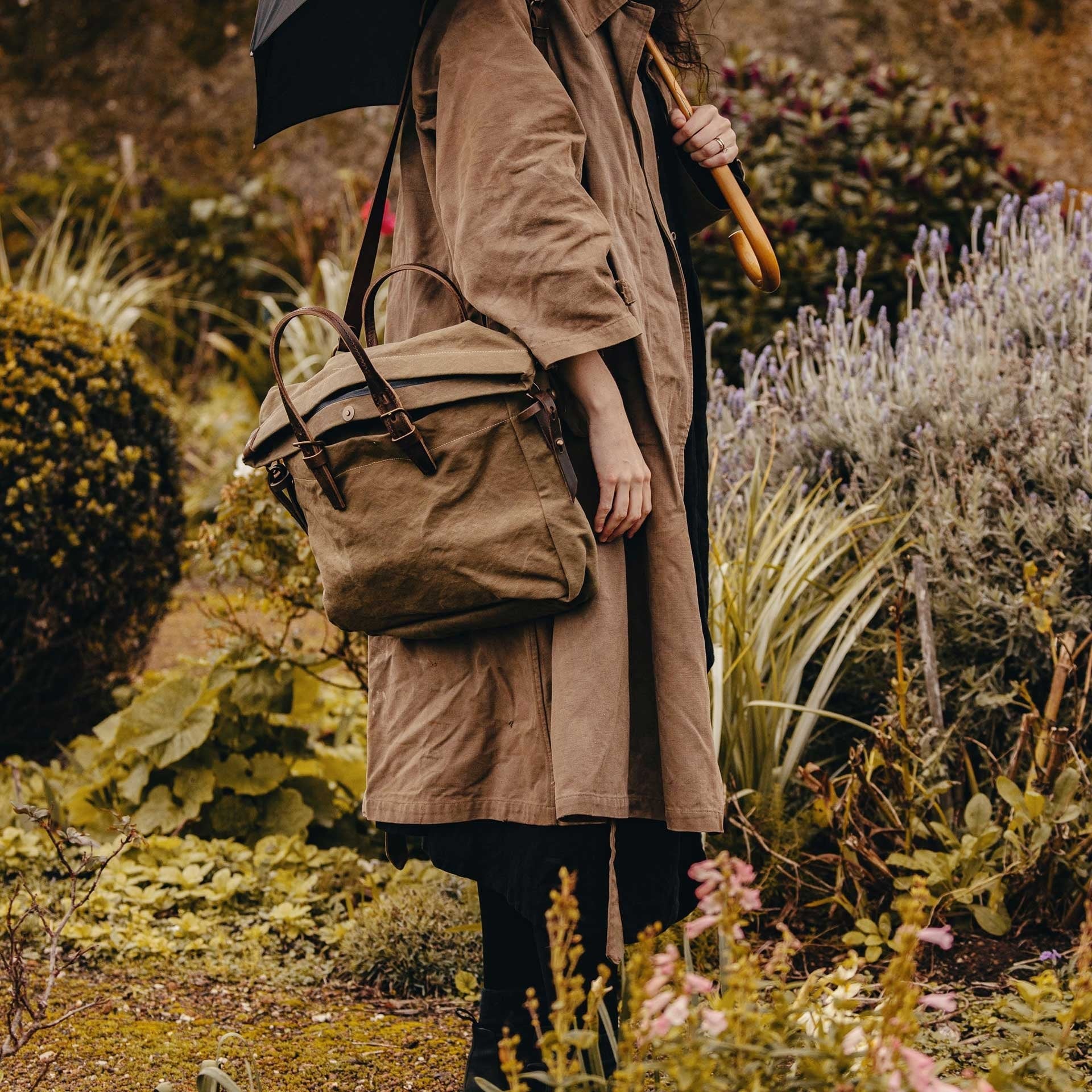 Bleu de Chauffe Remix Business Bag Waxed Khaki Tweed