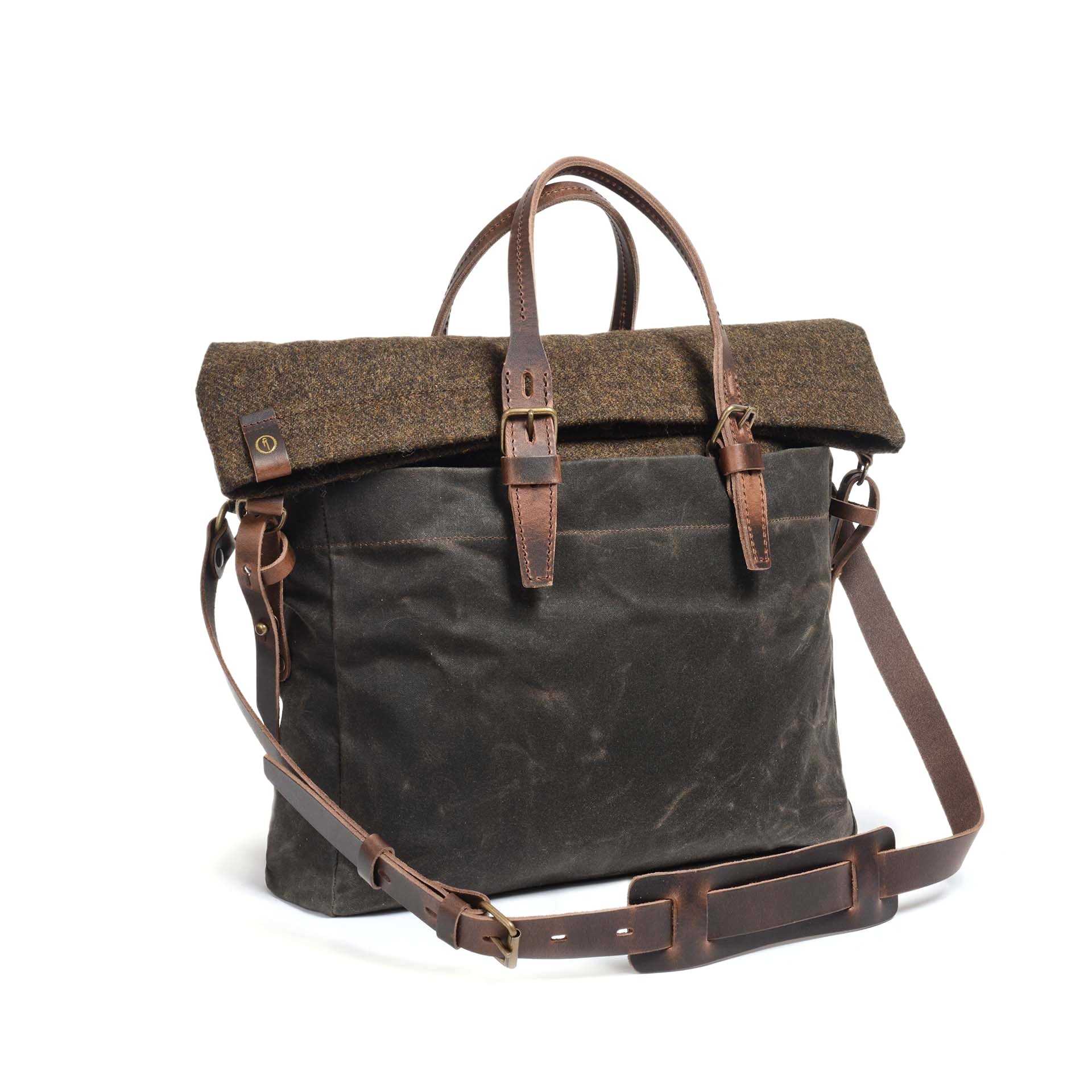 Bleu de Chauffe Remix Business Bag Waxed Khaki Tweed