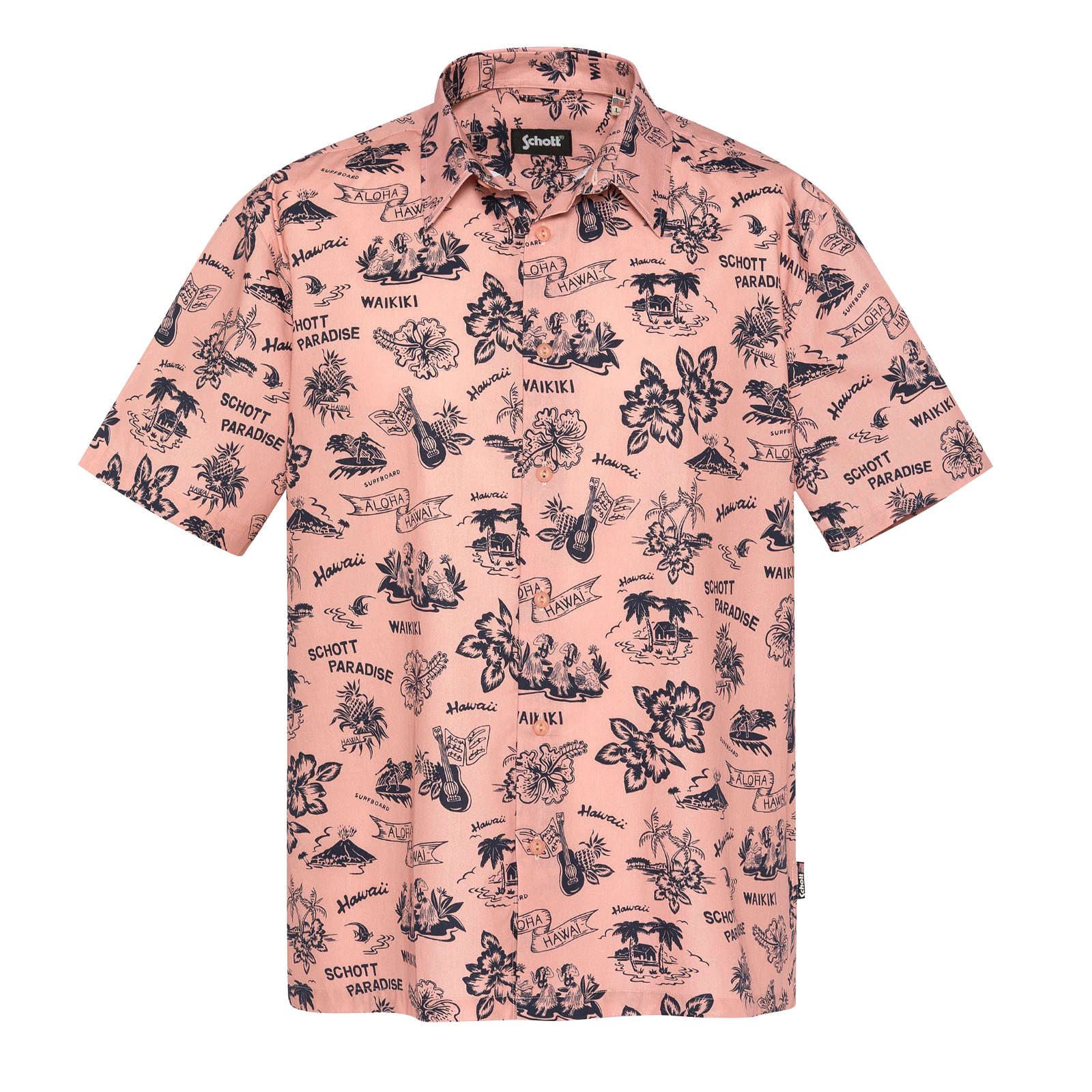 Schott Shonolulu Hawaii Shirt - Corail