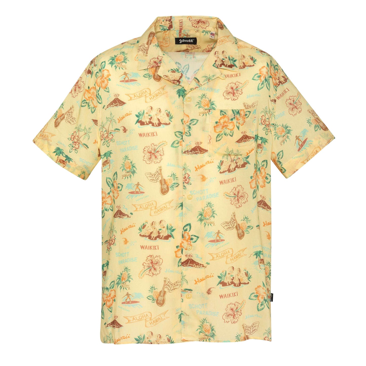 Schott Pacific Hawaii Shirt - Yellow