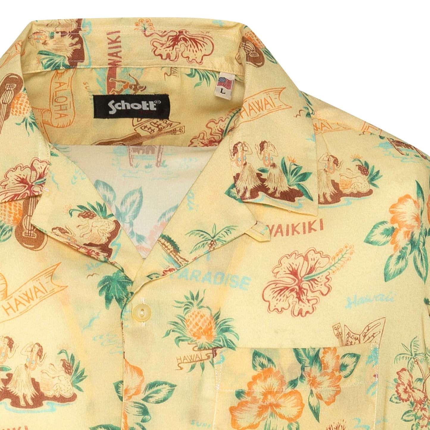 Schott Pacific Hawaii Shirt - Yellow