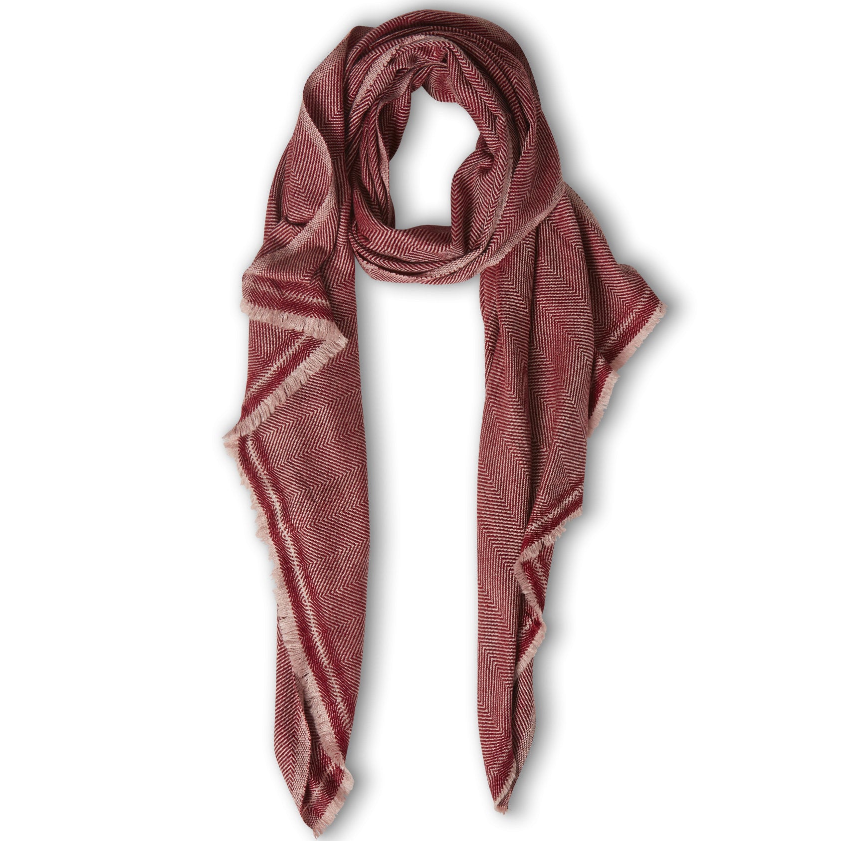 July & June Sapiniere Scarf Cashmere - Bordeaux