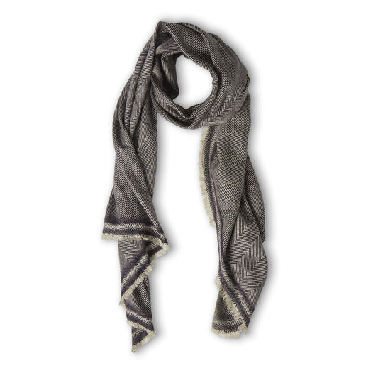 July to June Sapiniere Scarf Cashmere - Noir